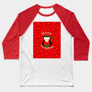 MERRY Christmas Penguin Baseball T-Shirt